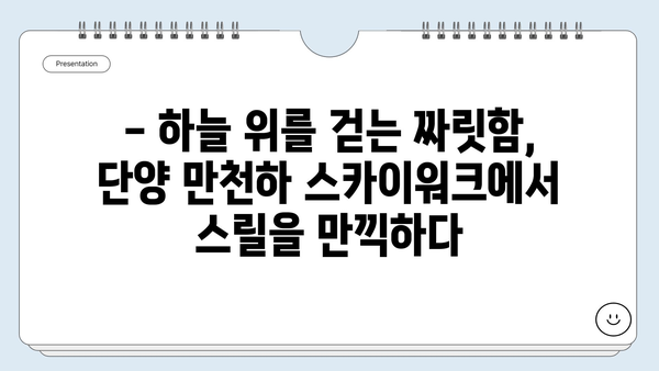 단양 만천하 스카이워크, 하늘을 걷는 짜릿함 | 단양 여행, 전망대, 스릴 넘치는 경험