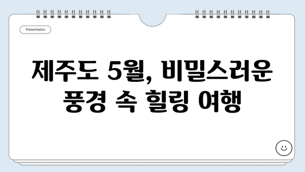 제주도 5월, 숨겨진 자연의 아름다움을 만나다| 놓치지 말아야 할 8곳 | 제주도 여행, 5월 여행, 자연 명소, 비밀스러운 풍경