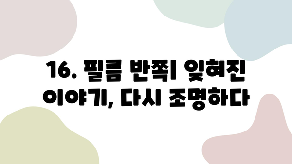 16. 필름 반쪽| 숨겨진 의미와 해석 | 영화 분석, 상징, 감독 인터뷰