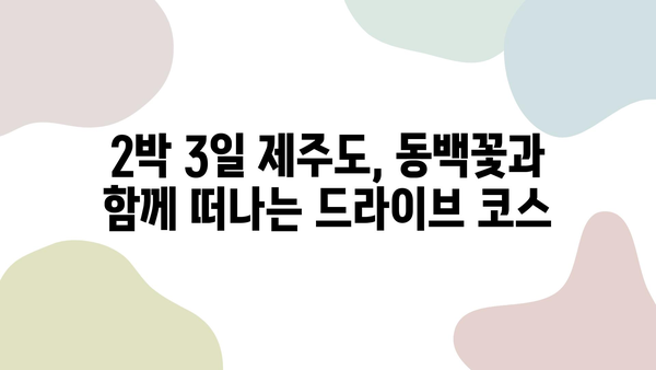 제주도 렌트카 2박 3일 여행 코스 추천| 제주동백과 함께하는 낭만 가득한 드라이브 | 제주도, 렌트카 여행, 동백꽃, 2박 3일, 여행 코스