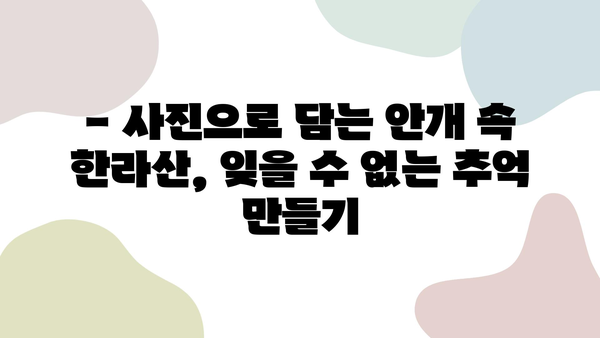 안개 속으로 사라지는 한라산의 신비| 구름에 휩싸인 제주도의 매력 | 한라산, 제주도 여행, 안개, 풍경, 사진