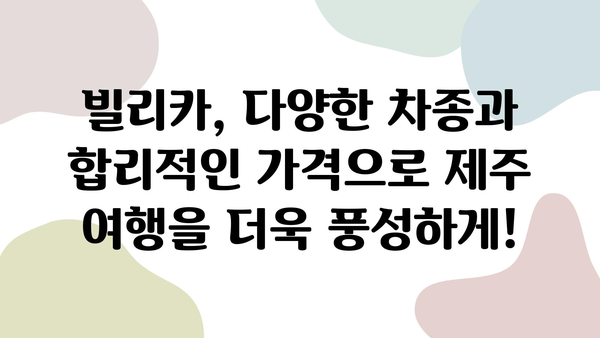 제주 여행 필수템! 빌리카에서 찾는 편리한 렌트카 추천 | 제주 렌트카, 빌리카, 가격 비교, 할인