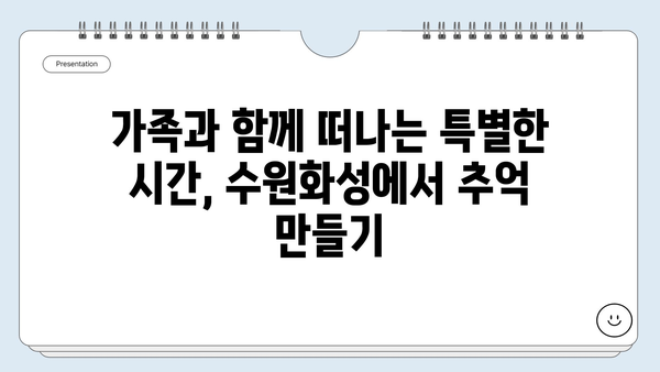 수원화성에서 떠나는 특별한 가족 역사 여행| 아이와 함께 배우고 즐기는 5가지 코스 | 수원화성, 가족여행, 역사체험, 아이와 함께, 추천 코스