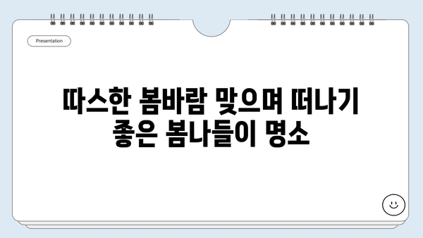 봄 여행 계획 완벽 가이드| 국내 여행지 베스트 50 | 봄꽃, 축제, 봄나들이, 여행 추천, 국내 여행