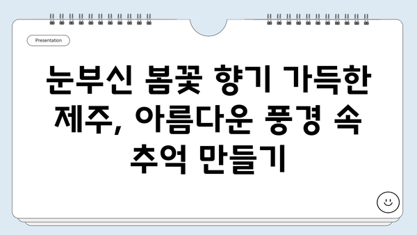 5월 제주도 가족 여행, 놓치지 말아야 할 특별한 추억 | 봄꽃, 축제, 액티비티, 맛집