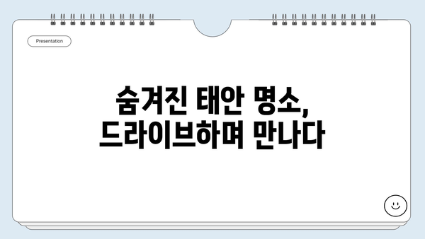 충남 태안, 하루만에 힐링 드라이브! 숨겨진 명소 & 맛집 코스 추천 | 태안 여행, 당일치기, 드라이브 코스, 가볼만한 곳