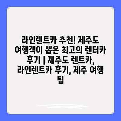 라인렌트카 추천! 제주도 여행객이 뽑은 최고의 렌터카 후기 | 제주도 렌트카, 라인렌트카 후기, 제주 여행 팁