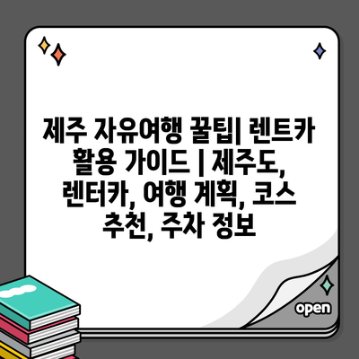 제주 자유여행 꿀팁| 렌트카 활용 가이드 | 제주도, 렌터카, 여행 계획, 코스 추천, 주차 정보