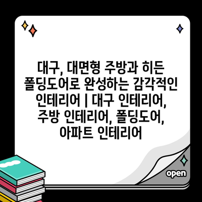 대구, 대면형 주방과 히든 폴딩도어로 완성하는 감각적인 인테리어 | 대구 인테리어, 주방 인테리어, 폴딩도어, 아파트 인테리어